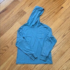 Free fly youth Blue Hooded Long Sleeve Shirt